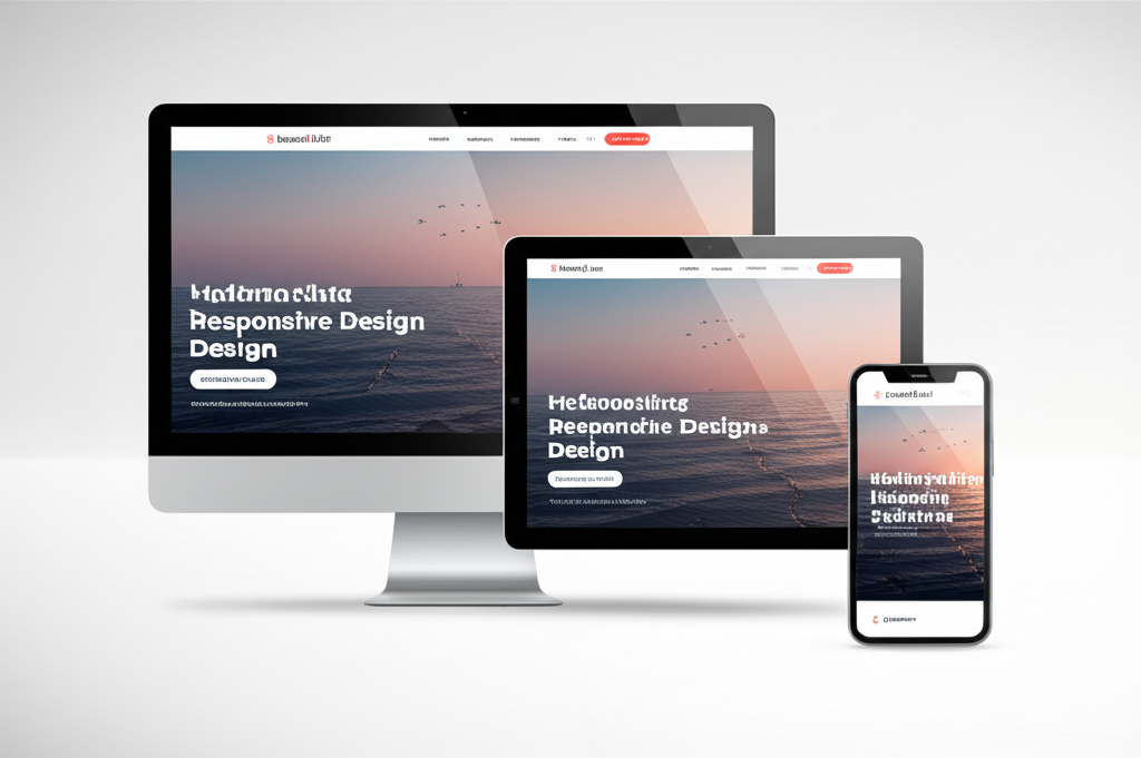 Mockup de site moderno responsivo